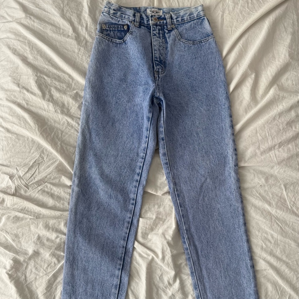 Vintage Iou Denim 90’s High Waisted Light Washed Blue Jeans Women’s Size